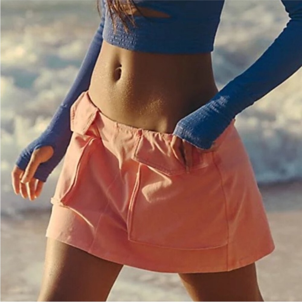 Free people movement new  flow skirt Peach guava